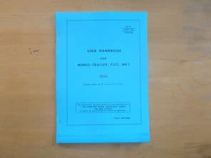 Mono Trailer.User handbook and Servicing schedule.
