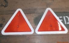 Triangular rear reflectors.