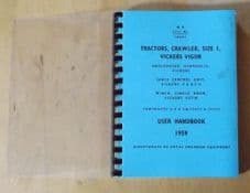Vickers Vigor Crawler. Size 1. User handbook.