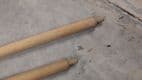 Wooden tent pole.Pup tent.96cm long x 2