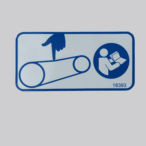 18393 - Decal Check Belt Tension