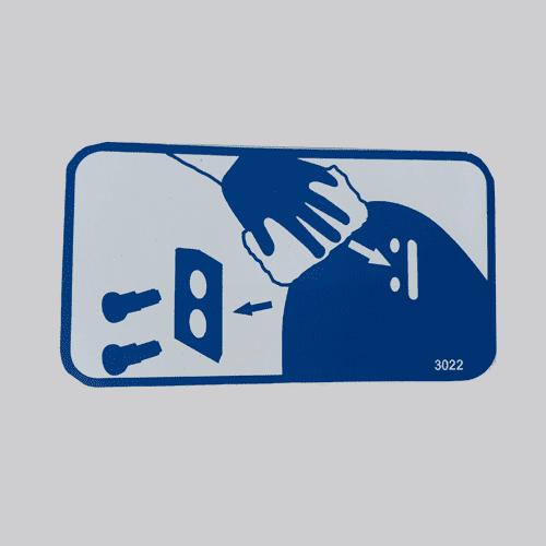 3022 - Decal , Clean under blades