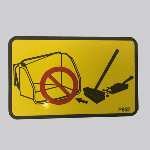 P0000652 - Decal , No Road Sweepings