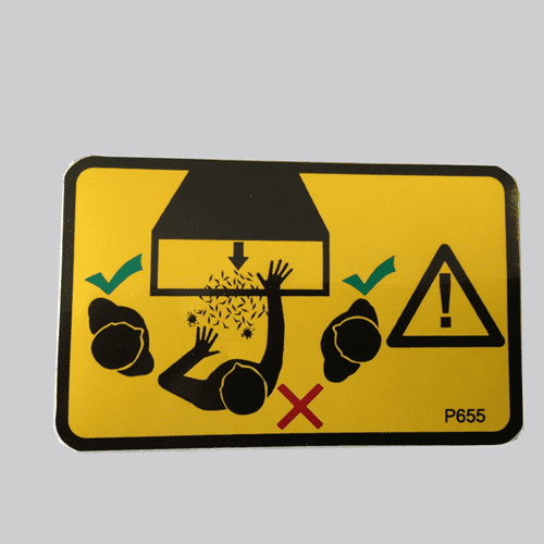 P0000655 - Decal , Stand to the side