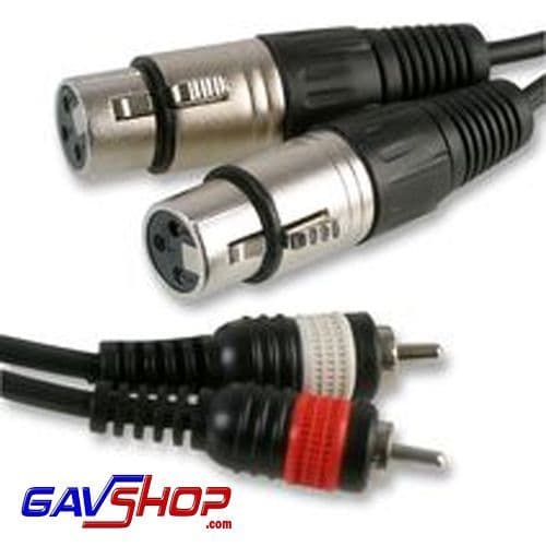 0.3 Mtr Lead PULSE PLS00201 2 x XLR Sockets to 2 x Phono (RCA) Plugs.