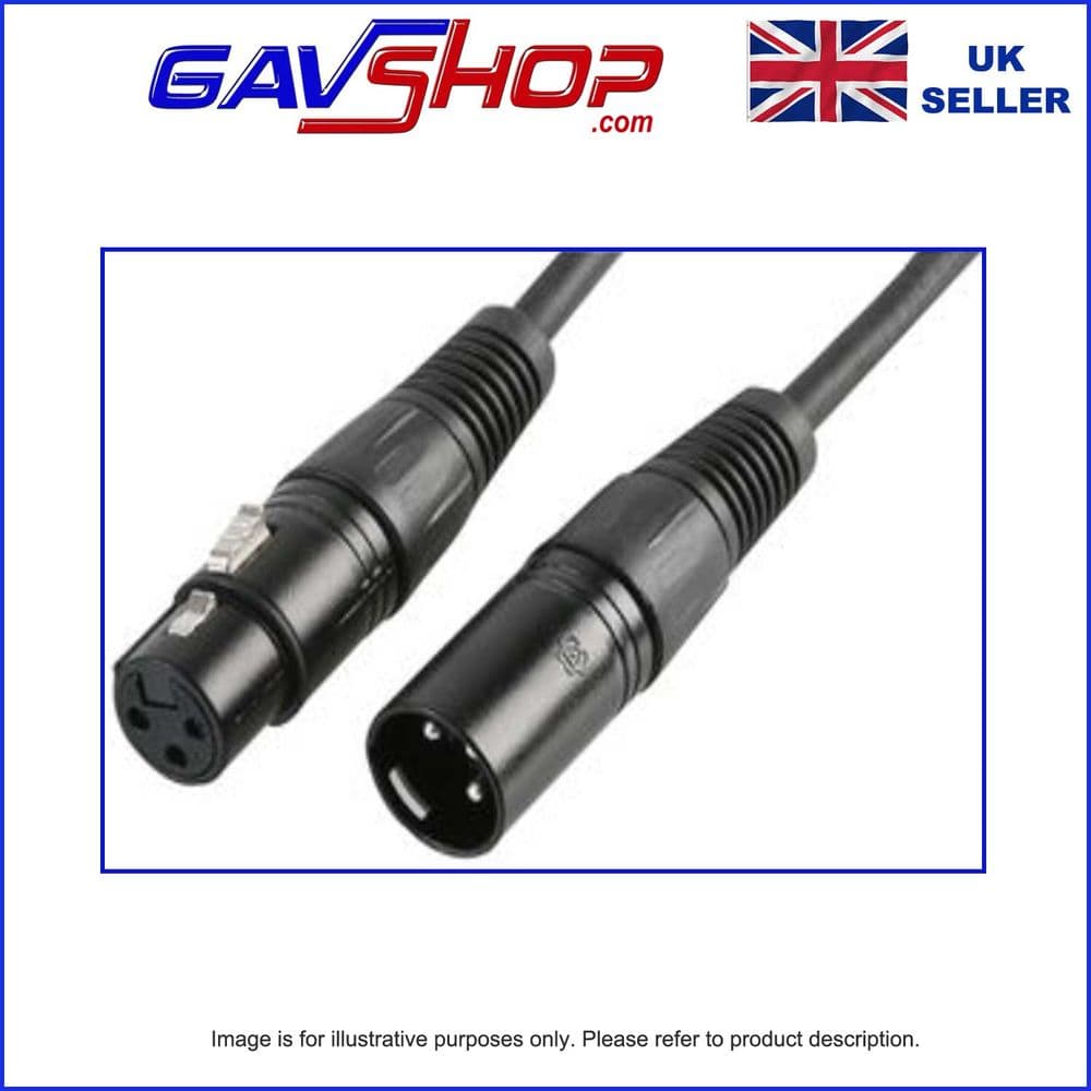 0 5m DMX Lighting Lead 3 Pin XLR Plug n to 3 Pin XLR Socket