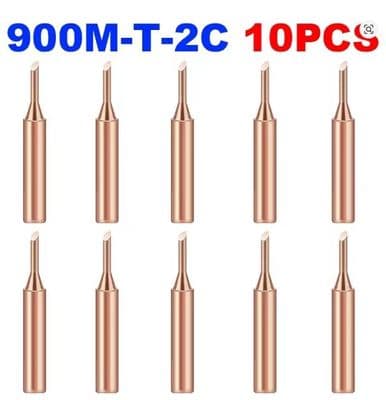 10 x 900M-T-2C Soldering Replacement Solder Station Iron Tips for the 936,937,938,969,852D