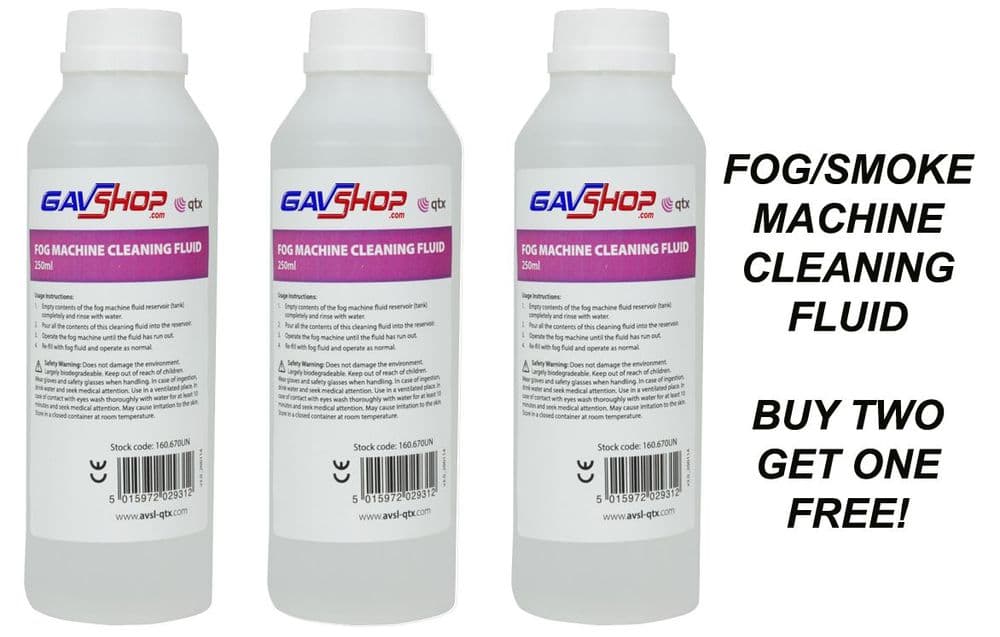 2 Bottles Get ONE FREE Fog / Smoke Machine Cleaning Fluid