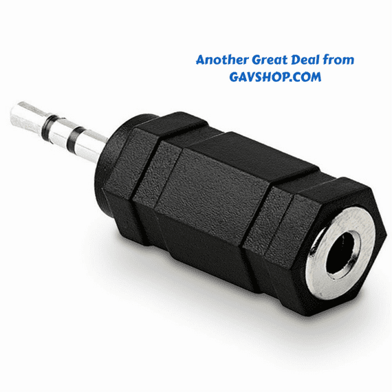 2.5mm stereo plug to 3.5mm stereo jack socket F372B