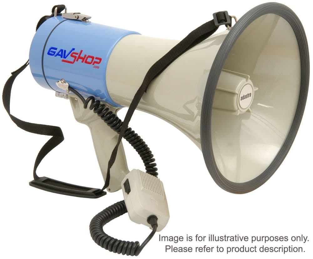 25W Megaphone Loud Hailer Speaker with Siren & 12 Volt Car Lead 952 016UK