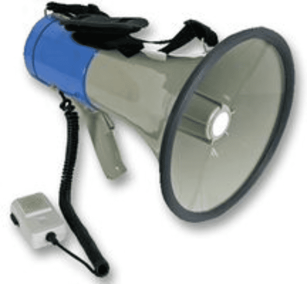 25W VELLEMAN Megaphone Loud Hailer Speaker with Siren & 12 Volt Car
