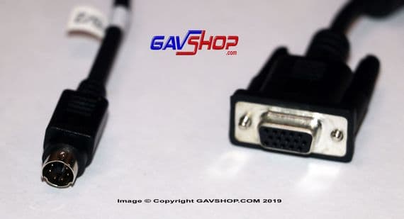 2m 15 pin Female D Sub to 6 pin mini din plug  /  PS2 Retro Games Lead Cable