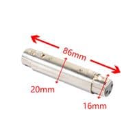 3 Pin XLR Female to 3 Pin XLR Female Coupler Adaptor - 763.941UK