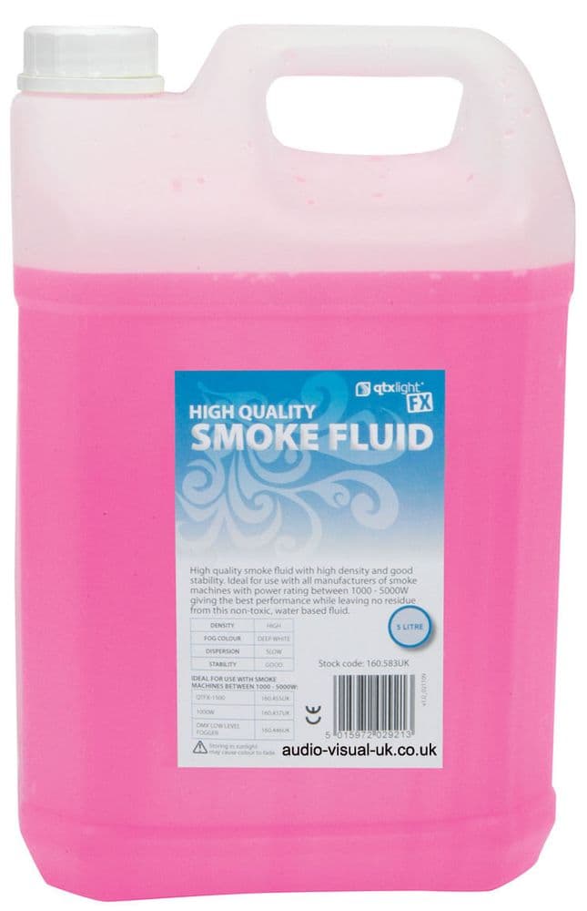 4 x 5 LITRES HQ FOG SMOKE MACHINE FLUID LIQUID HIGH DENSITY NON TOXIC