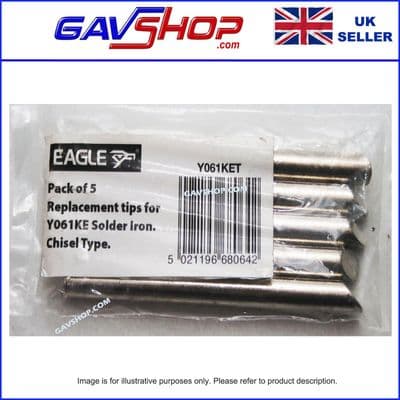 5 Pack of Y061KET Soldering Chisel Tips 65mm x 4mm x 4mm Altai KE Irons