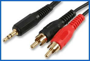 5M Gold Plated 3.5mm Stereo Jack Plug to 2x Phono (RCA) Plugs Lead by  PROSIGNAL - PSG00198
