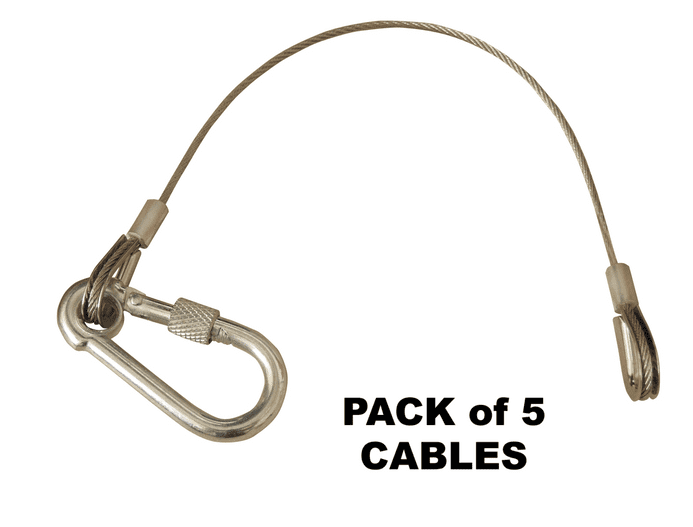 800 mm Safety Wire Cable for Lighting and Equipment G001YQ Pack 5