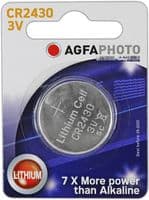 Agfa Lithium CR2430 Button / Coin Size 3v Photo, Key Fob, Calculator Watch Battery