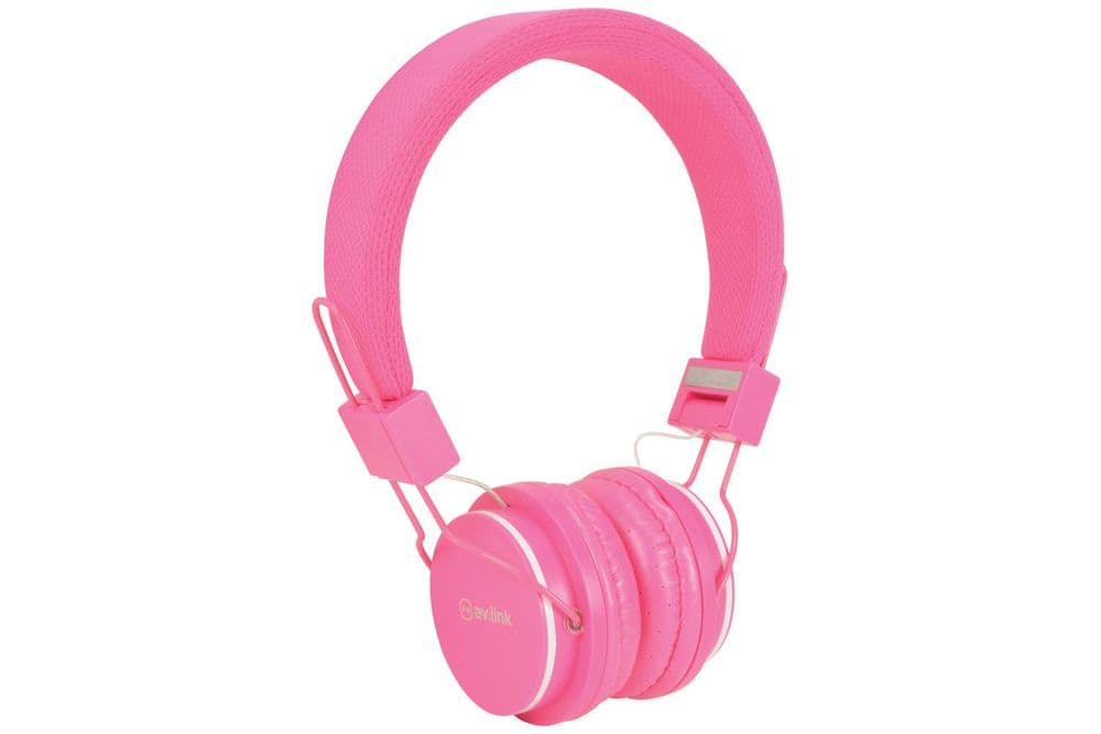 Children s Pink Headphones with inline Microphone & Volume Limiter