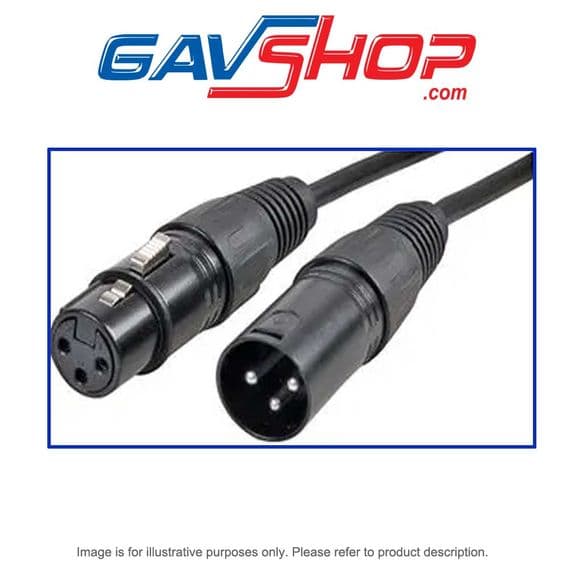 DMX CROSSOVER PHASE REVERSAL LEAD 3 PIN XLR PLUG to XLR SOCKET - LOC: B032