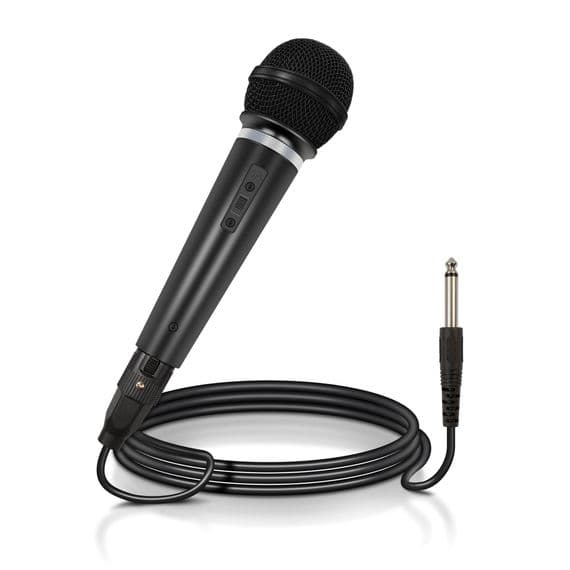 Mr Entertainer Switched Plastic Bodied Vocal Microphone complete with 3 m XLR to Jack Lead