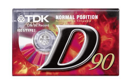 TDK D90 IEC1/Type1 90 Minute Audio Cassette Tape