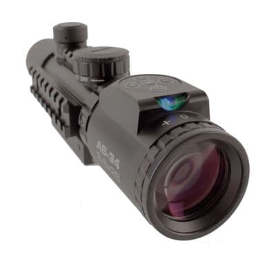 KONUS PRO AS-34 2-6X28 ZOOM TACTICAL SCOPE WITH DUAL ILLUMINATED RETICLE + MOUNT
