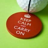 Keep Calm & Carry On BIG ball marker