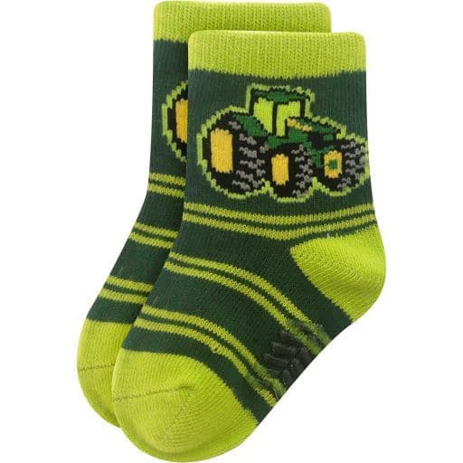 John Deere Infant/Toddler 2Pk Tractor Design Socks