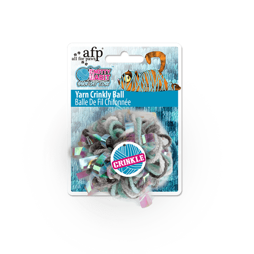 All For Paws Crinkle Ball Yarn Cat Toy
