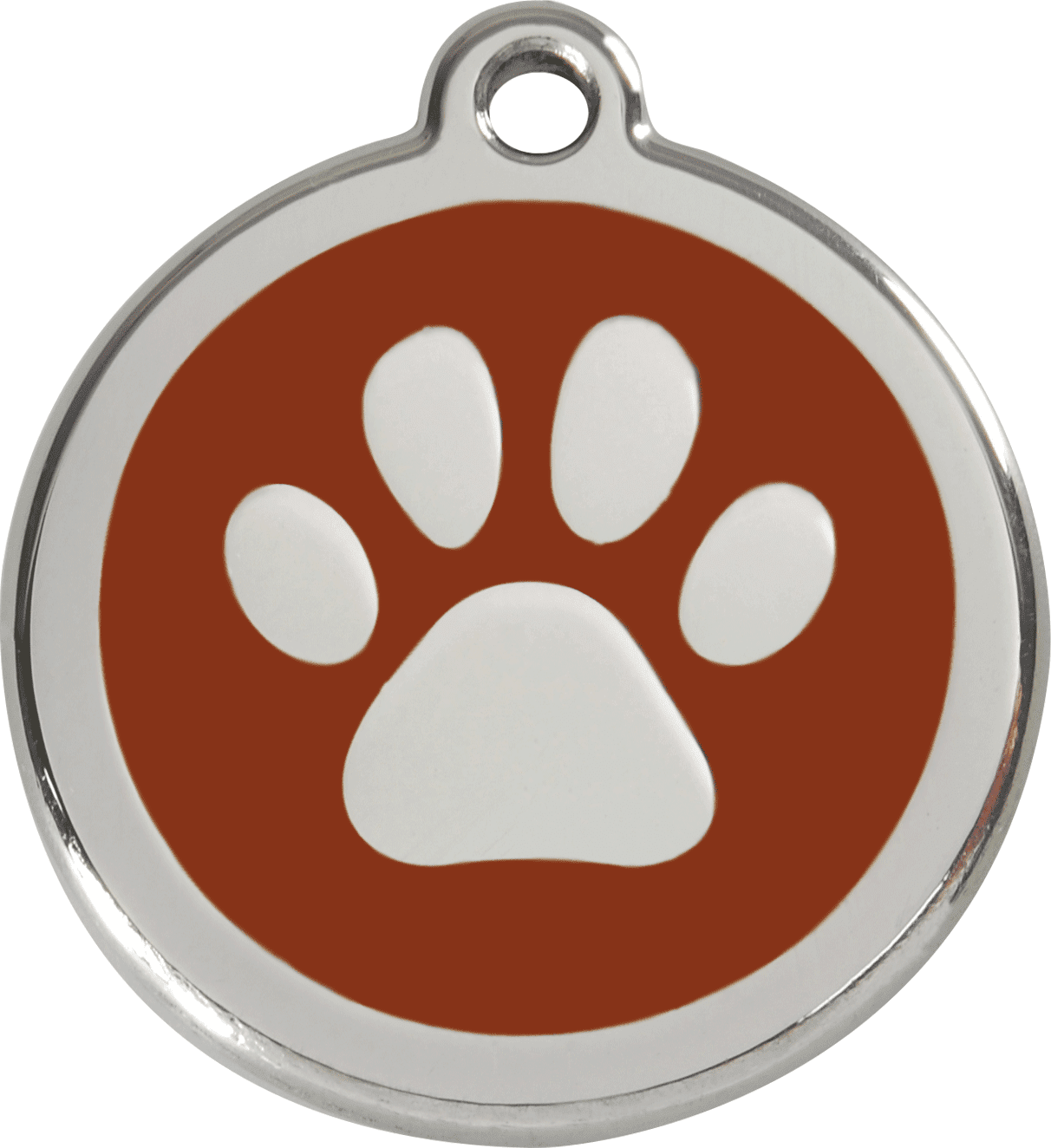 Red Dingo Dog Tag Pawprint