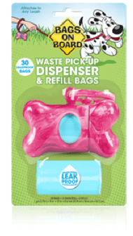 Poo Bag Dispenser Pink Marble