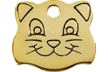 Red Dingo Brass Cat Tags