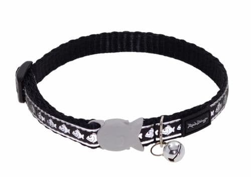 Red Dingo Cat Collar Reflective Black