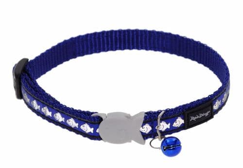 Red Dingo Cat Collar Reflective Dark Blue