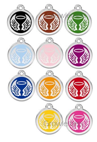 Red Dingo Cat Tag Angel Wings