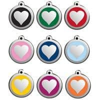 Red Dingo Cat Tag heart