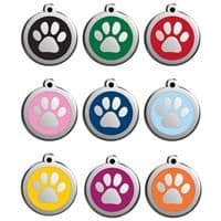 Red Dingo Cat Tag pawprint
