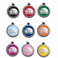 Red Dingo Cat tag sleeping cat