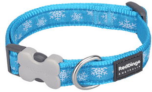 Red Dingo Christmas Dog Collar Snowflake