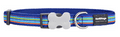 Red Dingo dog collar blue multi stripe