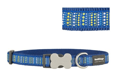 Red Dingo dog collar Lotzadotz dark blue