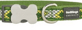 Red Dingo dog collar Monty green