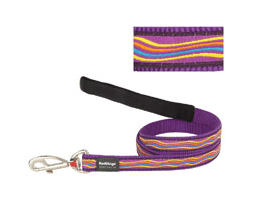 Red Dingo Dog Lead dreamstream purple