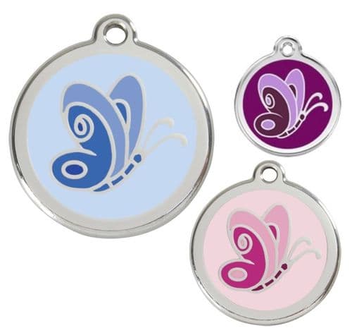 Red Dingo Dog Tag Butterfly