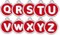 Red Dingo Dog Tag  A to Z letter