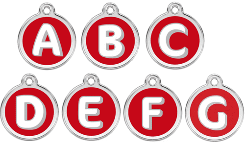 Red Dingo Dog Tag A to Z letter