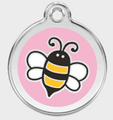 Red Dingo Dog Tag  Bumble Bee Dog Tag
