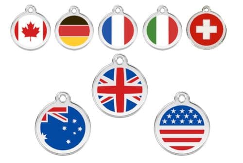 Red Dingo Dog Tag Flags