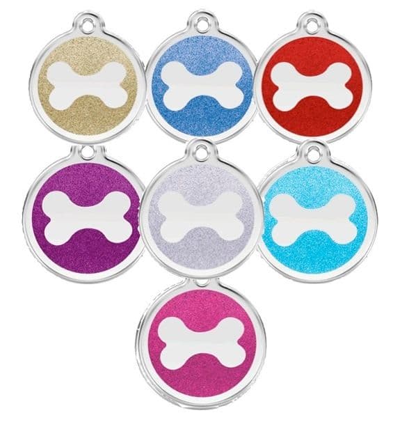 Red Dingo Dog Tag bone